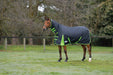 WeatherBeeta ComFiTec Classic Combo Neck Turnout Sheet (0g Lite) in Black with Lime Green Trim