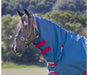 Shires Tempest Original Turnout Neck Cover (0g Lite) in Navy Forest - On Horse TEAL