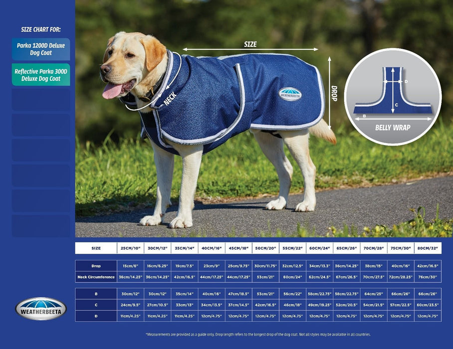 WeatherBeeta ComFiTec Premier Free Parka Deluxe Dog Coat (220g Medium)