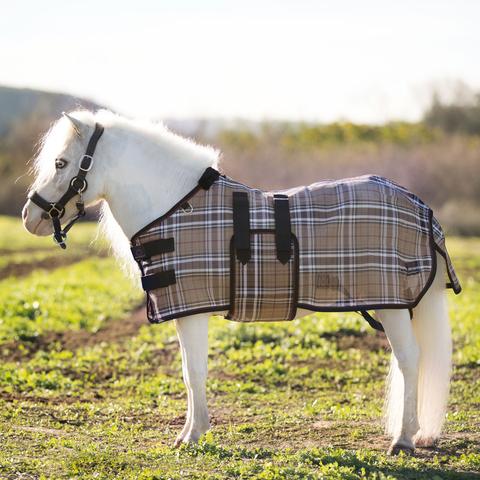 Kensington Miniature Horse Protective Fly Sheet in Deluxe Black Plaid