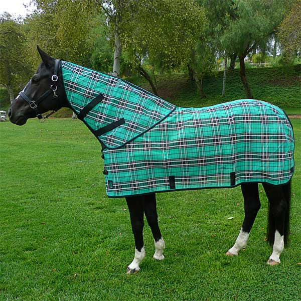 Kensington Protective Neck Piece and Fly Sheet - Black Ice Plaid