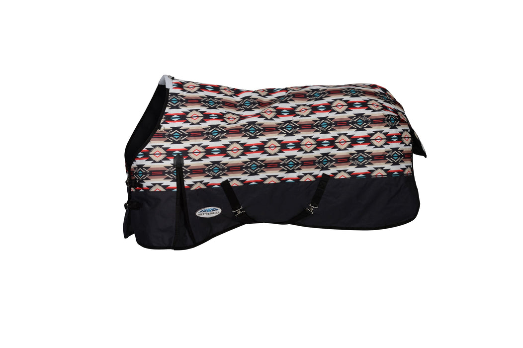 WeatherBeeta ComFiTec Essential Standard Neck Turnout Sheet (0g Lite) - Diamond Navajo Black