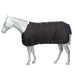 Saxon 1200D Standard Neck II Turnout Blanket (180g Medium) in Black with Black Trim on White Background