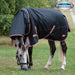 WeatherBeeta ComFiTec Premier With Therapy-Tec Detach-A-Neck Turnout Blanket (220g Medium) in Black with Silver/Red Trim