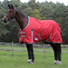 WeatherBeeta ComFiTec Classic Standard Neck Turnout Sheet (0g Lite) in Red with Silver/Navy Trim