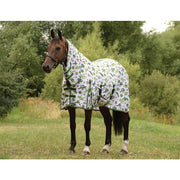 Saxon Mesh Combo Neck Fly Sheet (No Fill + Hood + Gusset + Belly Wrap) in Cactus Print - On horse