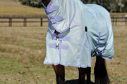 Saxon Mesh Combo Neck Fly Sheet (No Fill + Hood + Gusset + Belly Wrap) - Neck and chest closure