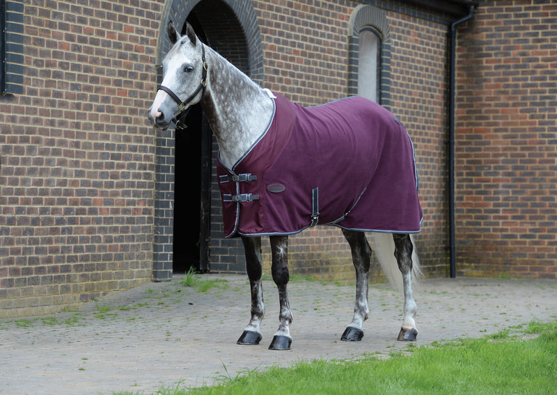 WeatherBeeta Anti-Static Standard Neck Fleece Cooler (No Fill) in Maroon with Grey Trim