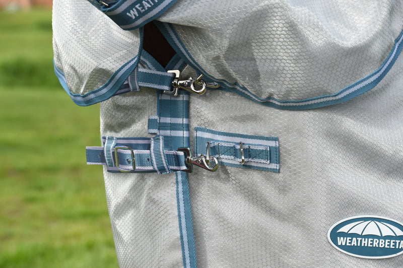 WeatherBeeta ComFiTec Hexi Shield Combo Neck Fly Sheet (No Fill + Hood) - Adjustable front closure