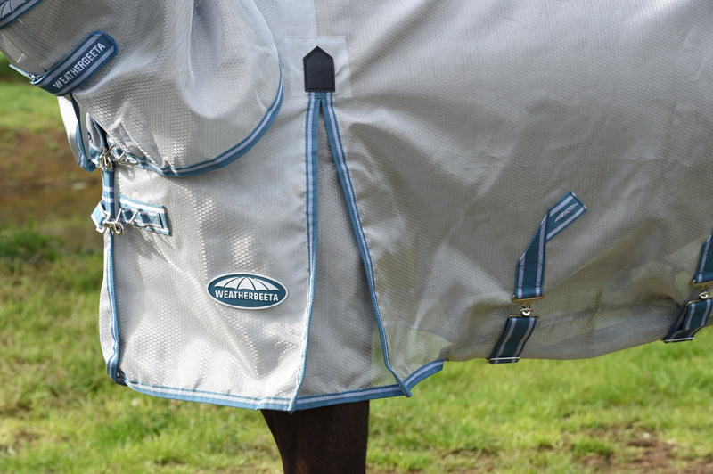 WeatherBeeta ComFiTec Hexi Shield Combo Neck Fly Sheet (No Fill + Hood) - Traditional side gusset