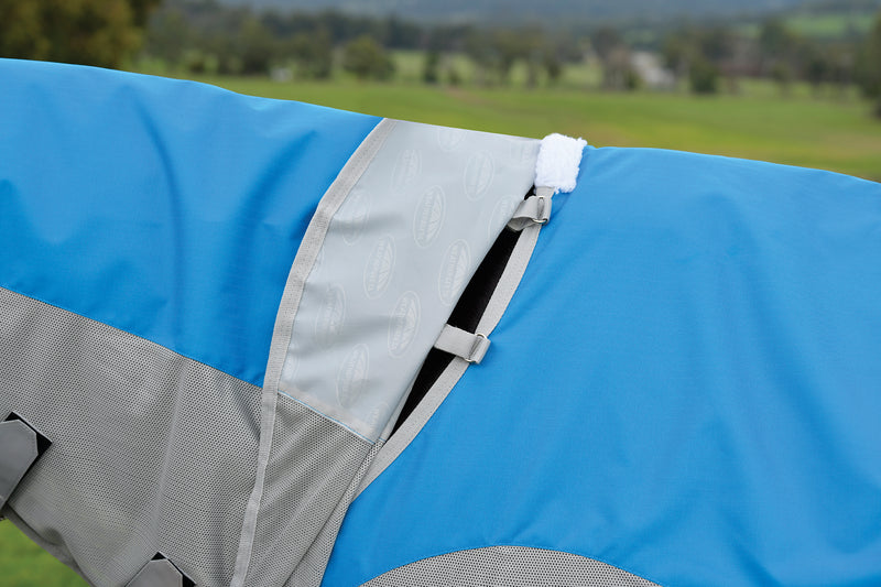 WeatherBeeta ComFiTec Dual Shield Detach-A-Neck Neck Summer Sheet (No Fill + Waterproof) - Neck cover attachment and boa fleece