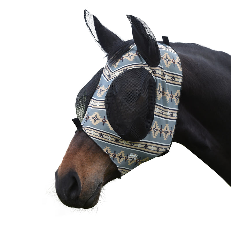 image_main - Grey Navajo Print - WeatherBeeta Deluxe Stretch Bug Eye Saver with Ears - .jpg