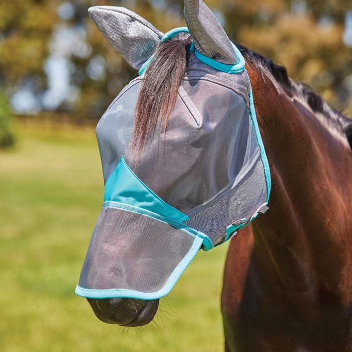 WeatherBeeta ComFiTec Deluxe Fine Mesh Fly Mask With Ears And Nose