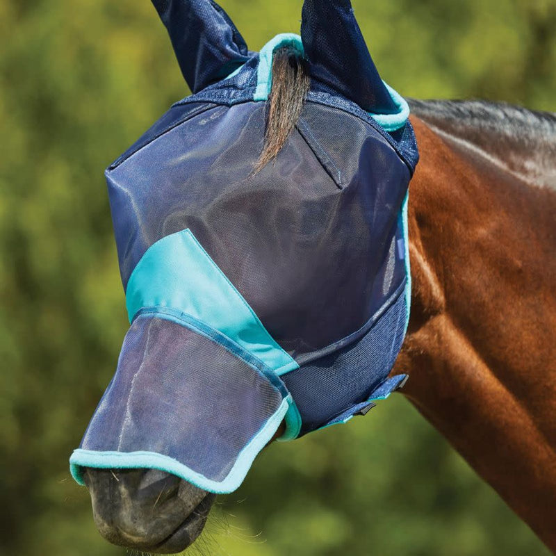 WeatherBeeta ComFiTec Deluxe Fine Mesh Fly Mask With Ears And Nose - CLOSEOUT