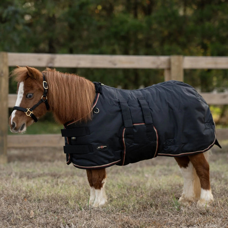 Kensington Mini Signature Turnout Blanket (80g Medium-Lite) in Black