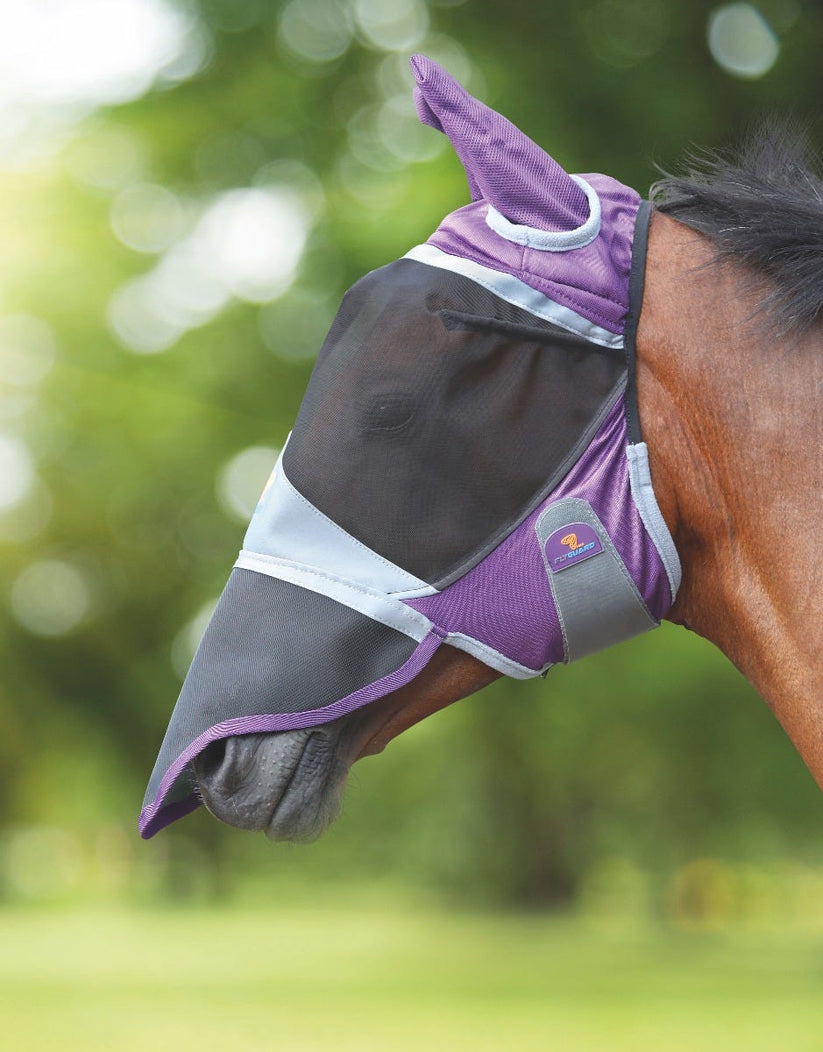 FlyGuard Pro Deluxe Fly Mask With Ears And Nose — Performance Horse ...