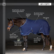 Kensington Equine Horse Poly Cotton Day Sheet|Breathable Stable Sheet Infographic