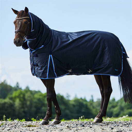 Horze Glasgow Medium Weight Combo Turnout Blanket 150g - Dark Blue