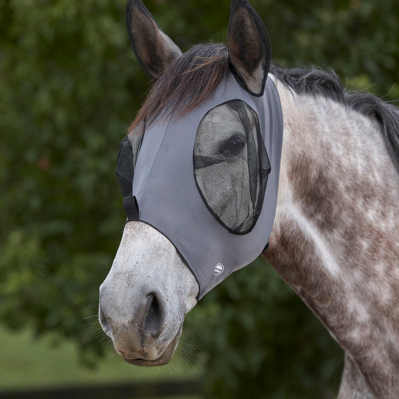 image_main - Grey/Black - WeatherBeeta Deluxe Stretch Bug Eye Saver with Ears - .jpg