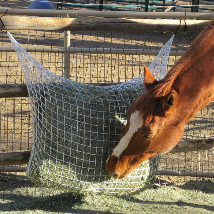 Freedom Feeder Extended Day Net - Slow Feed Hay Net - 2 String Bale - 3 Size Mesh Options Freedom Feeder