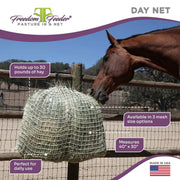 Freedom Feeder Day Net - Slow Feed Hay Net - 4 Flake - 3 Size Mesh Options Freedom Feeder