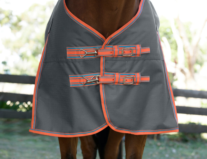 WeatherBeeta ComFiTec Essential Plus Standard Neck Turnout Blanket (220g Medium) - Front Closure