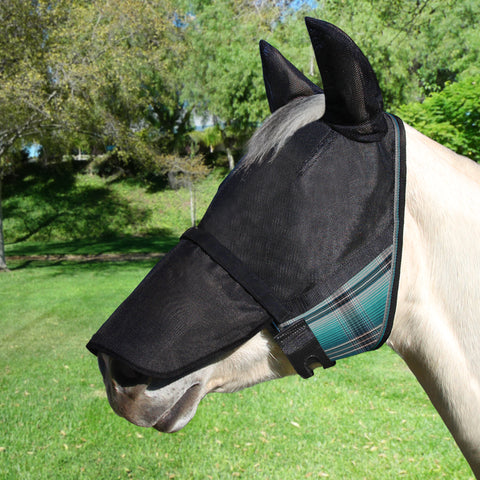 UViator CatchMask Fly Mask w/Ears & Removable Nose & Forelock Opening - 90% UV Protection