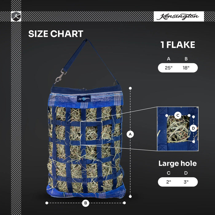 Slow Feed Hay Bag with Easy Load Rim - 1 Flake Capacity Kensington Protective Products