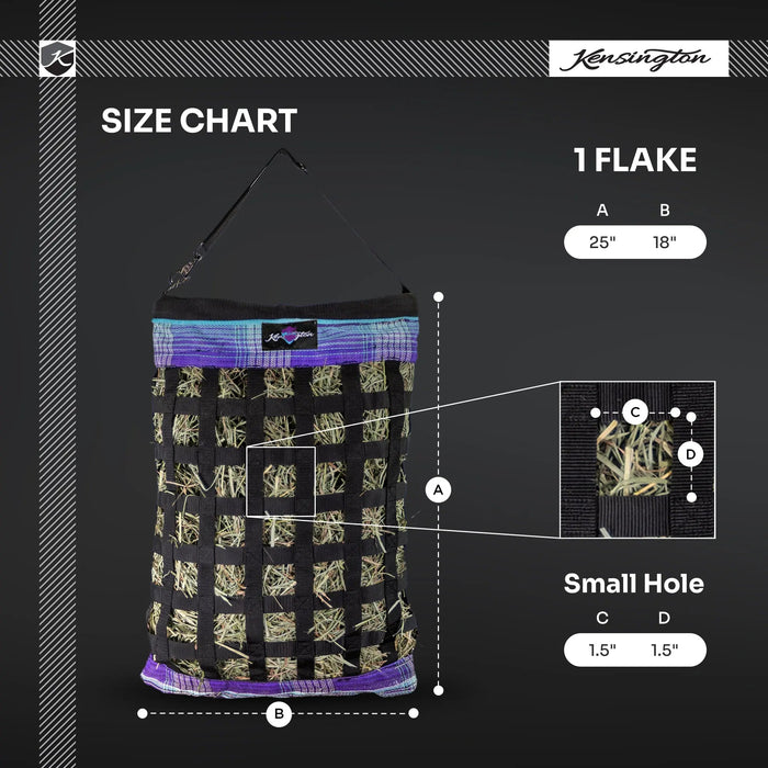 Slow Feed Hay Bag with Easy Load Rim - 1 Flake Capacity Kensington Protective Products