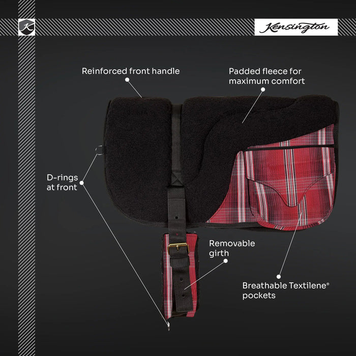 Plush Fleece Bareback Pad with Pockets - Comfort & Convenience Kensington Protective Products