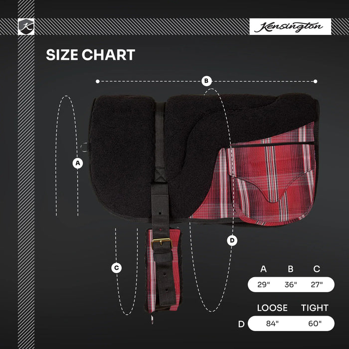 Plush Fleece Bareback Pad with Pockets - Comfort & Convenience Kensington Protective Products