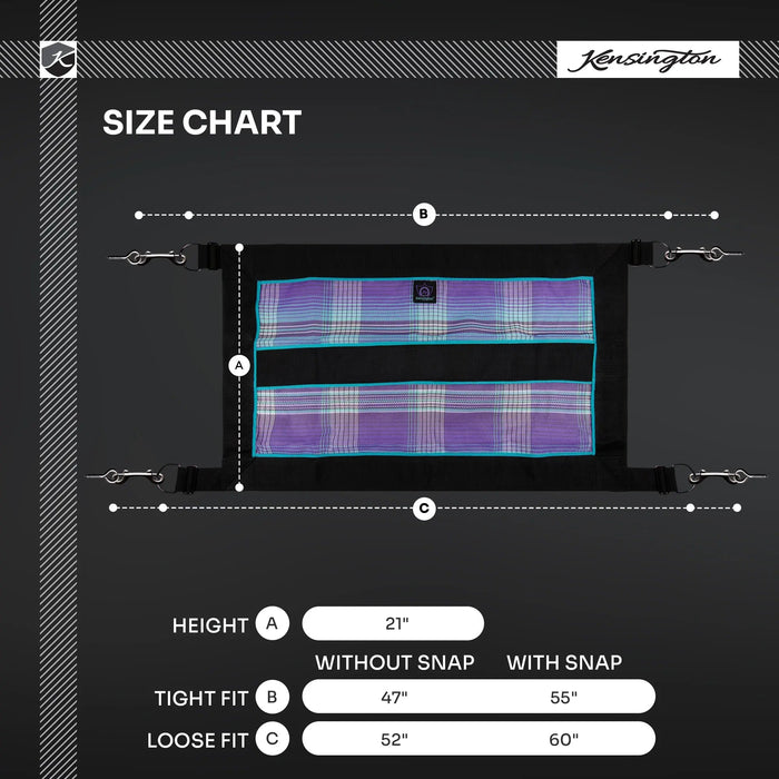 Kensington Equine Stall Guard | Durable Nylon + Breathable Mesh Size Chart