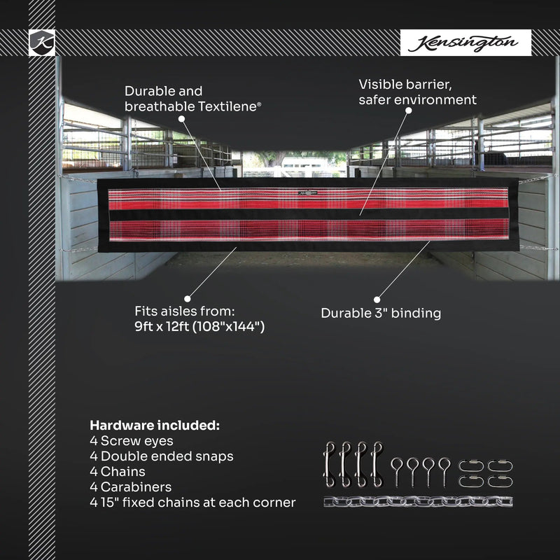 Kensington Equine Aisle Guard w/Hardware | Increase Airflow & Safety Infographic