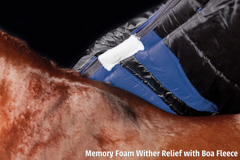 WeatherBeeta ComFiTec Plus Dynamic II Detach-A-Neck Turnout Blanket (360g Heavy) - Wither Relief Pad with Boa Fleece