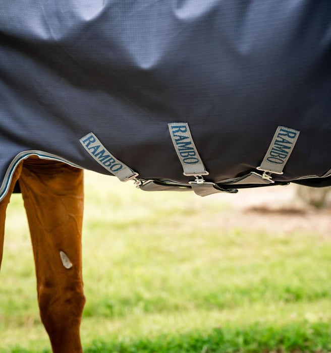 Rambo Duo Ripstop Plus Turnout Blanket Bundle (100g Medium-Lite Turnout, 100g Liner, 200 Liner, Hood)