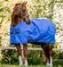 Amigo Hero Ripstop Turnout Blanket (50g Medium-Lite) in Blue (Navy/Grey Trim) - On horse