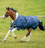 Amigo Bravo 12 XL Original Turnout Sheet (0g Lite) in Navy (Titanium Grey & Silver Trim)
