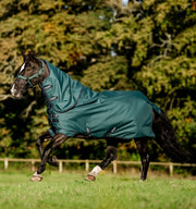 Amigo Ripstop 900D Plus Pony Turnout 200g in Dynasty Green (Navy & Silver Trim)
