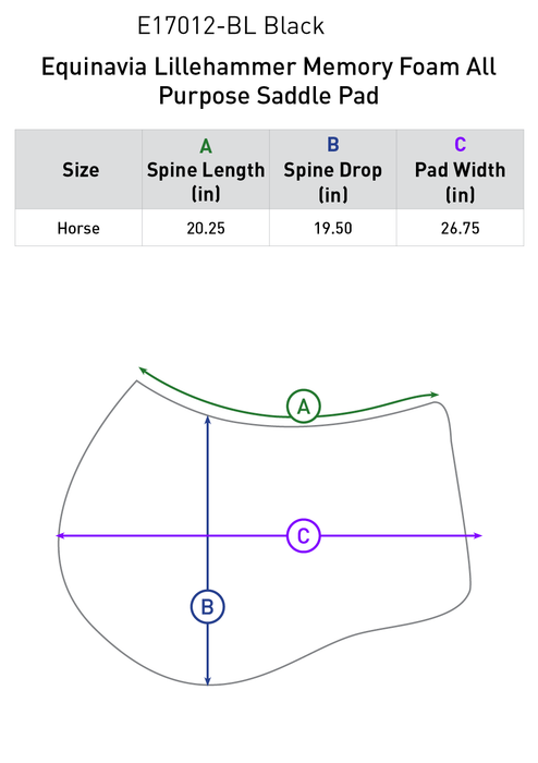 Equinavia Lillehammer Memory Foam All Purpose Saddle Pad