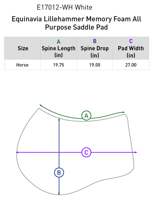 Equinavia Lillehammer Memory Foam All Purpose Saddle Pad