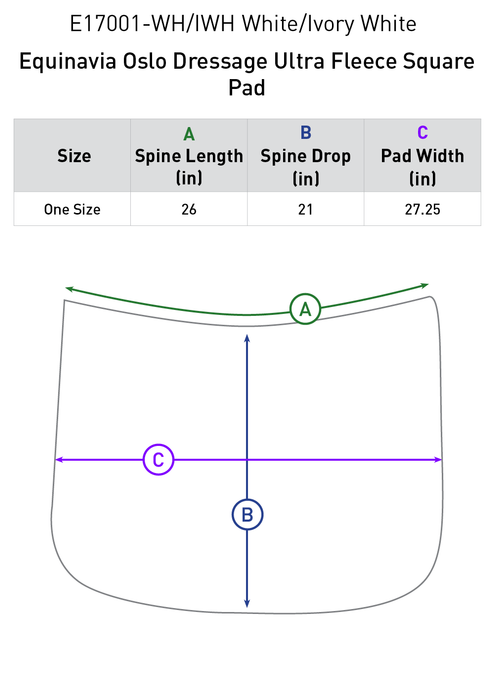 Equinavia Oslo Dressage Ultra Fleece Square Pad