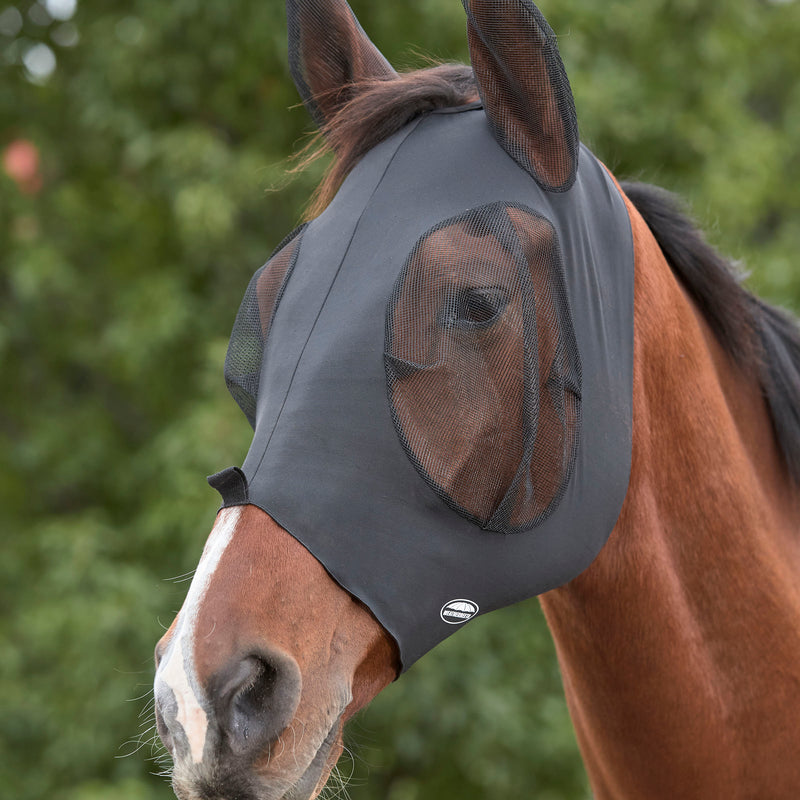image_main - Black/Black - WeatherBeeta Deluxe Stretch Bug Eye Saver with Ears - .jpg
