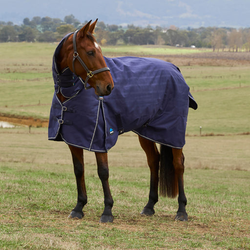 image_main - Navy Embossed Plaid - WeatherBeeta ComFiTec Prelim Turnout Combo 220g - .jpg
