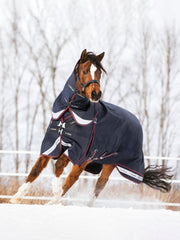 LeMieux Kudos Turnout Blanket (200g Medium, with Detachable Hood) in Navy