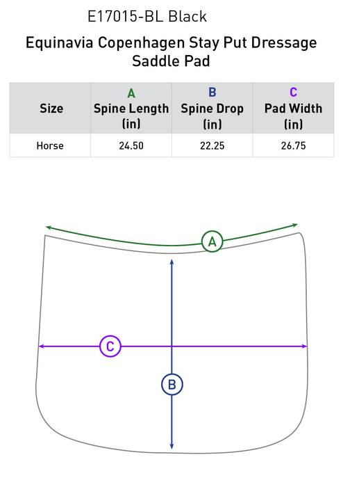 Equinavia Copenhagen Stay Put Dressage Saddle Pad