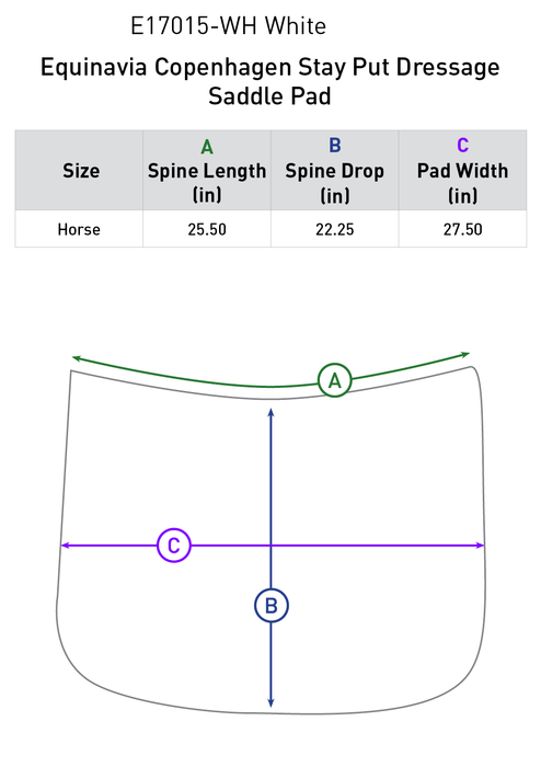 Equinavia Copenhagen Stay Put Dressage Saddle Pad