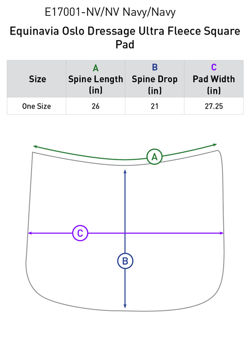 Equinavia Oslo Dressage Ultra Fleece Square Pad