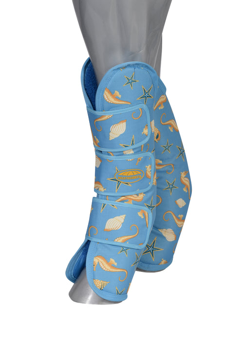 WeatherBeeta 1200D Wide Tab Long Travel Boots in Seahorse Print - Front Legs