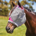 WeatherBeeta ComFiTec Deluxe Durable Mesh Fly Mask in Gray with Purple Trim