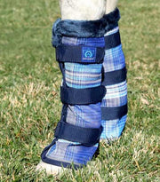Kensington Fly Boots in Dark Blue Kentucky Plaid